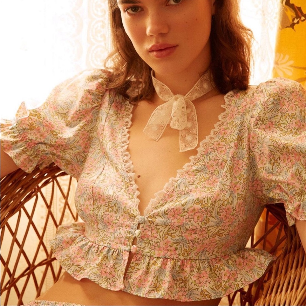 2 PIECE FOR LOVE & LEMONS Farrah Top & Short set - Picture 13 of 16